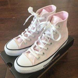 Velour Converse Hi-Tops